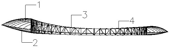 Asymmetric large-span spoke type cable-supported space structure