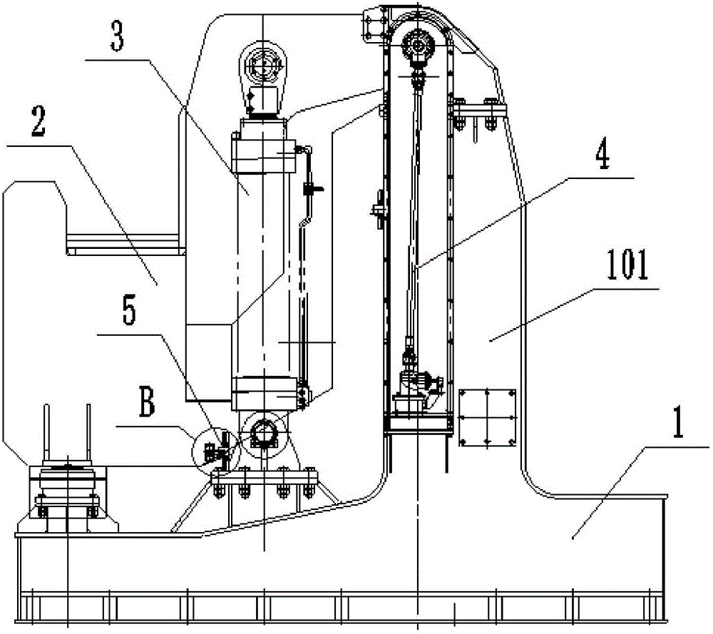 Device and method for monitoring hydraulic turnover angle of molten steel ladle