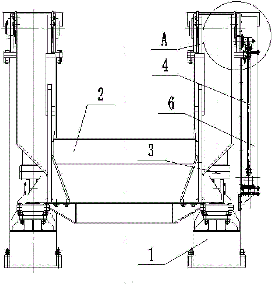 Device and method for monitoring hydraulic turnover angle of molten steel ladle