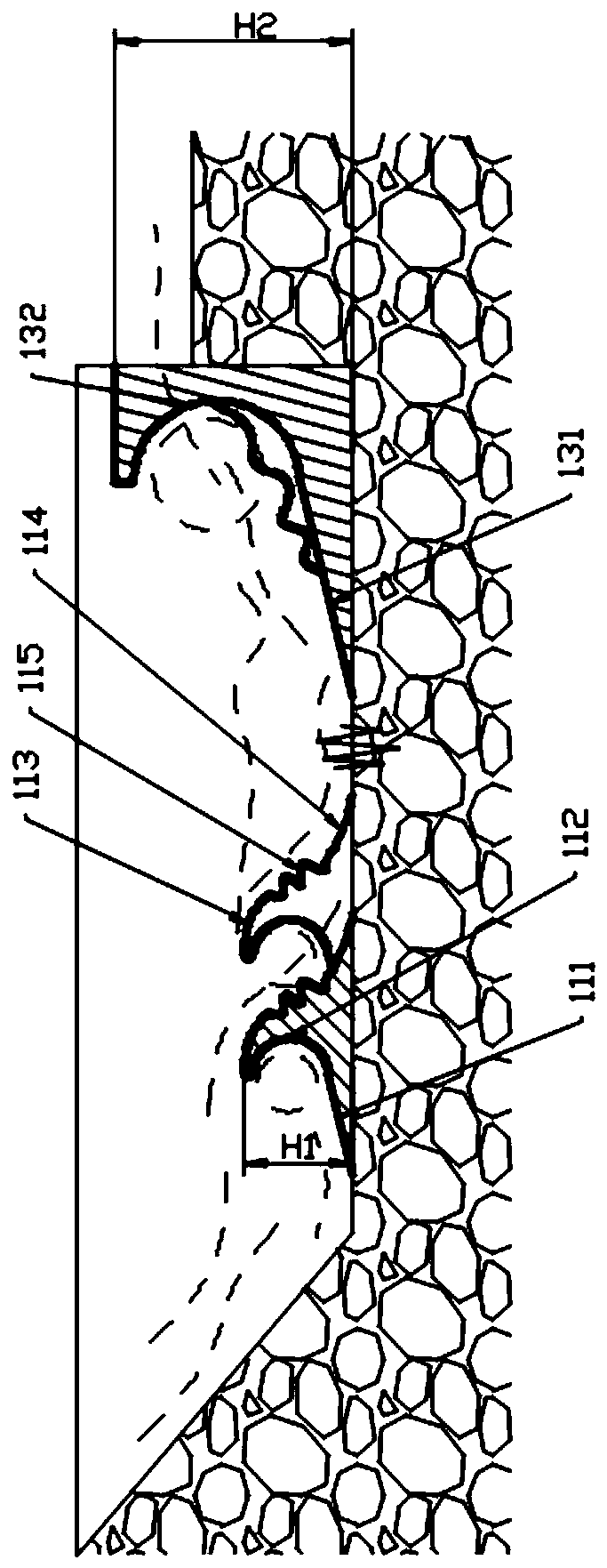 Bottom sill structure for force elimination pool