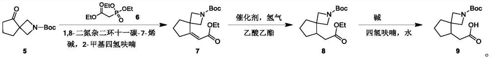 Preparation method of 2-(2-(tert-butyloxycarbonyl)-2-azaspiro [3.4] octane-5-yl) acetic acid