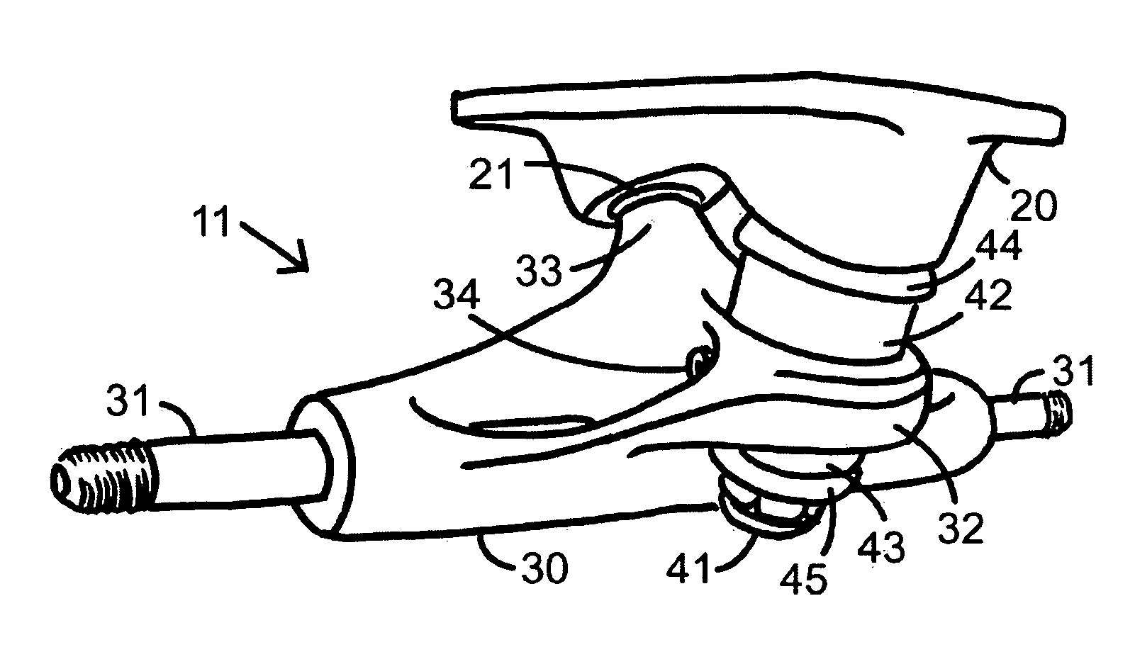 Skateboard truck assembly