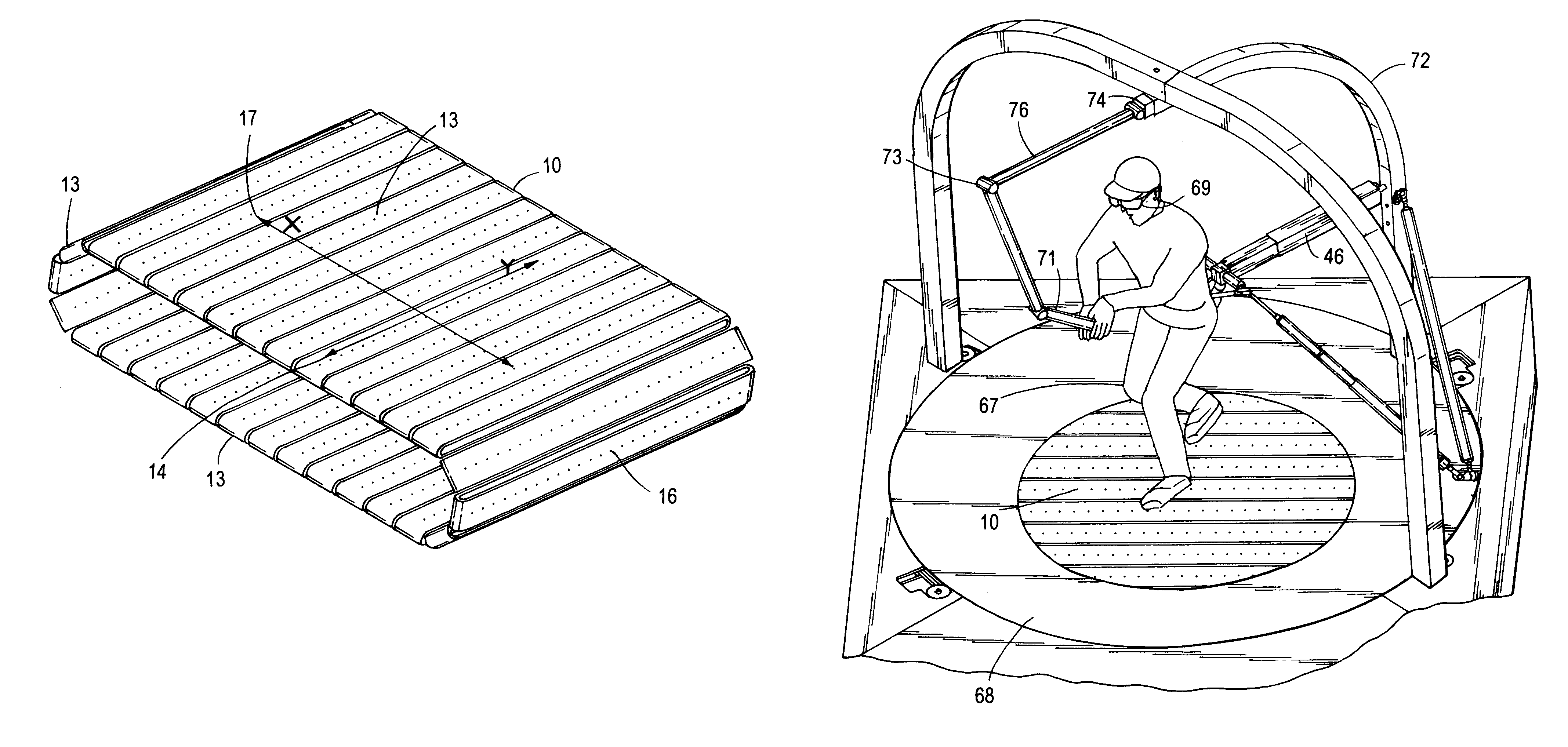 Omni-directional treadmill with applications