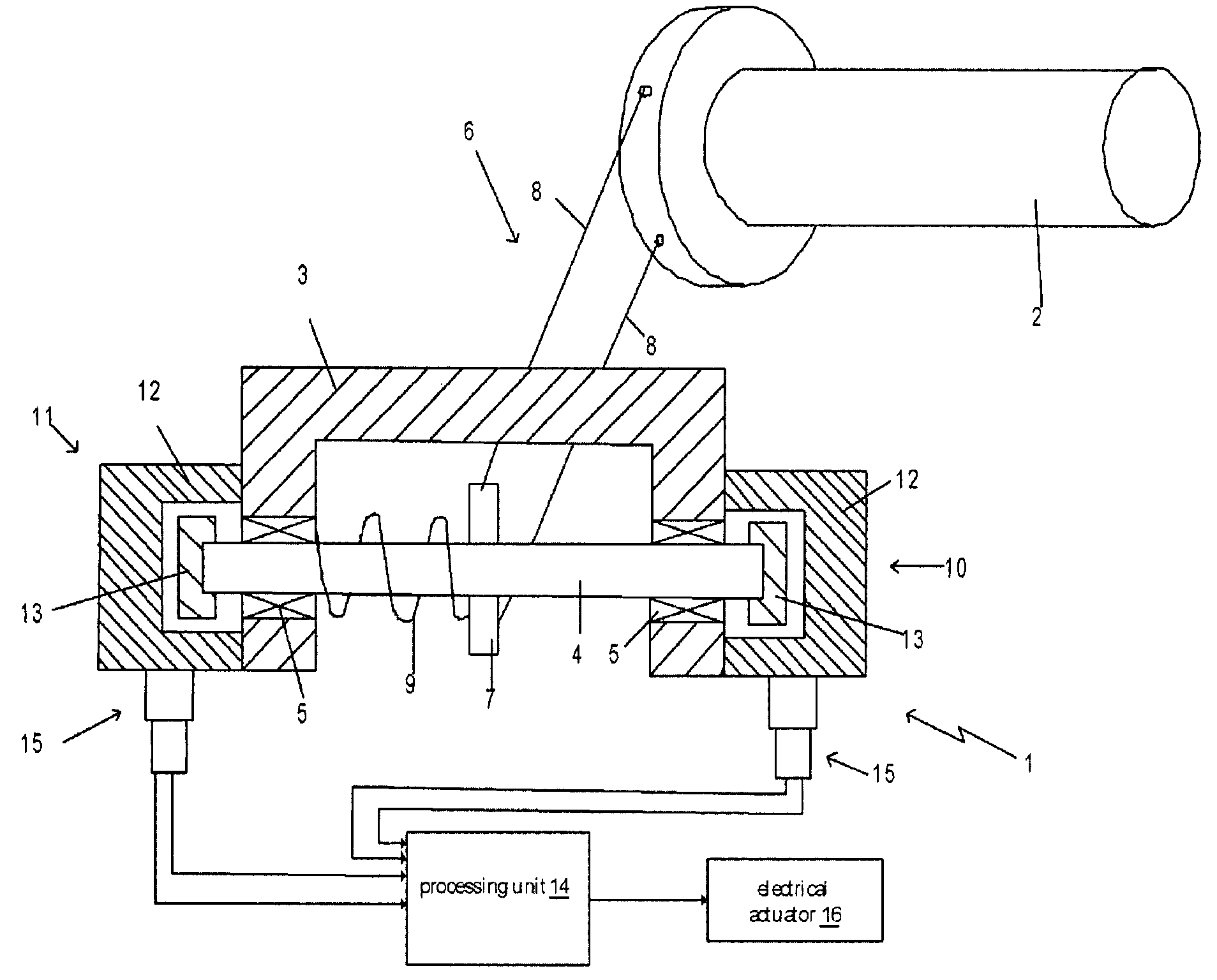 Acquisition system for detecting the angular position of a gas twist grip in a motorcycle