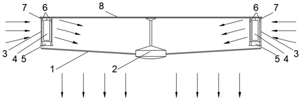 Device for coupling ceiling fan with air conditioning system