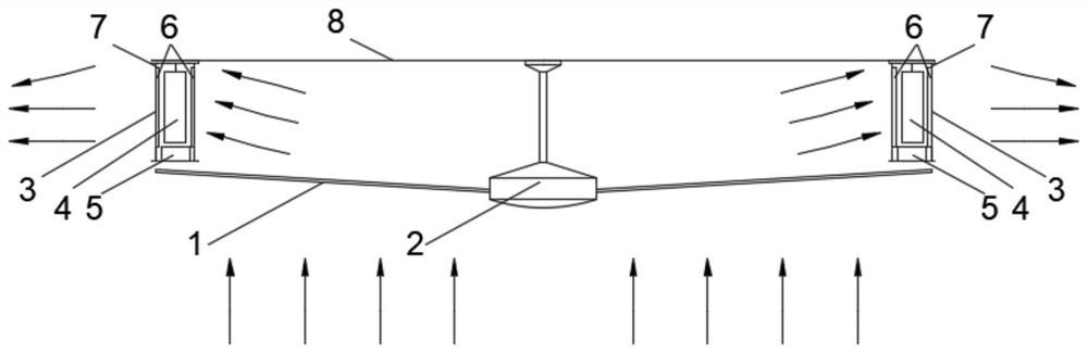 Device for coupling ceiling fan with air conditioning system