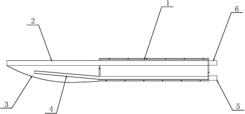 Blood guiding drainage type scalpel