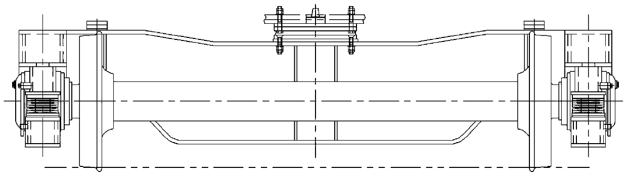 Butterfly spring hook type special bogie for coke quenching vehicle