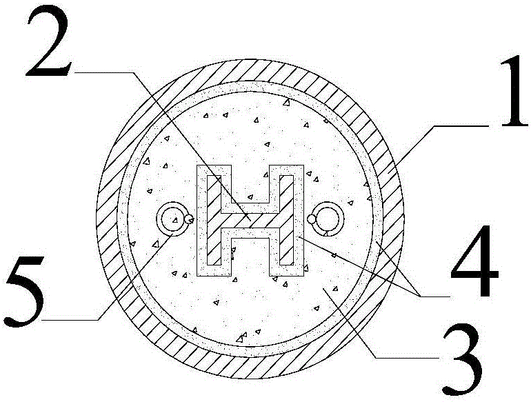 Semi-precast concrete filled steel tubular column with built-in high-strength structural steel and manufacturing method thereof