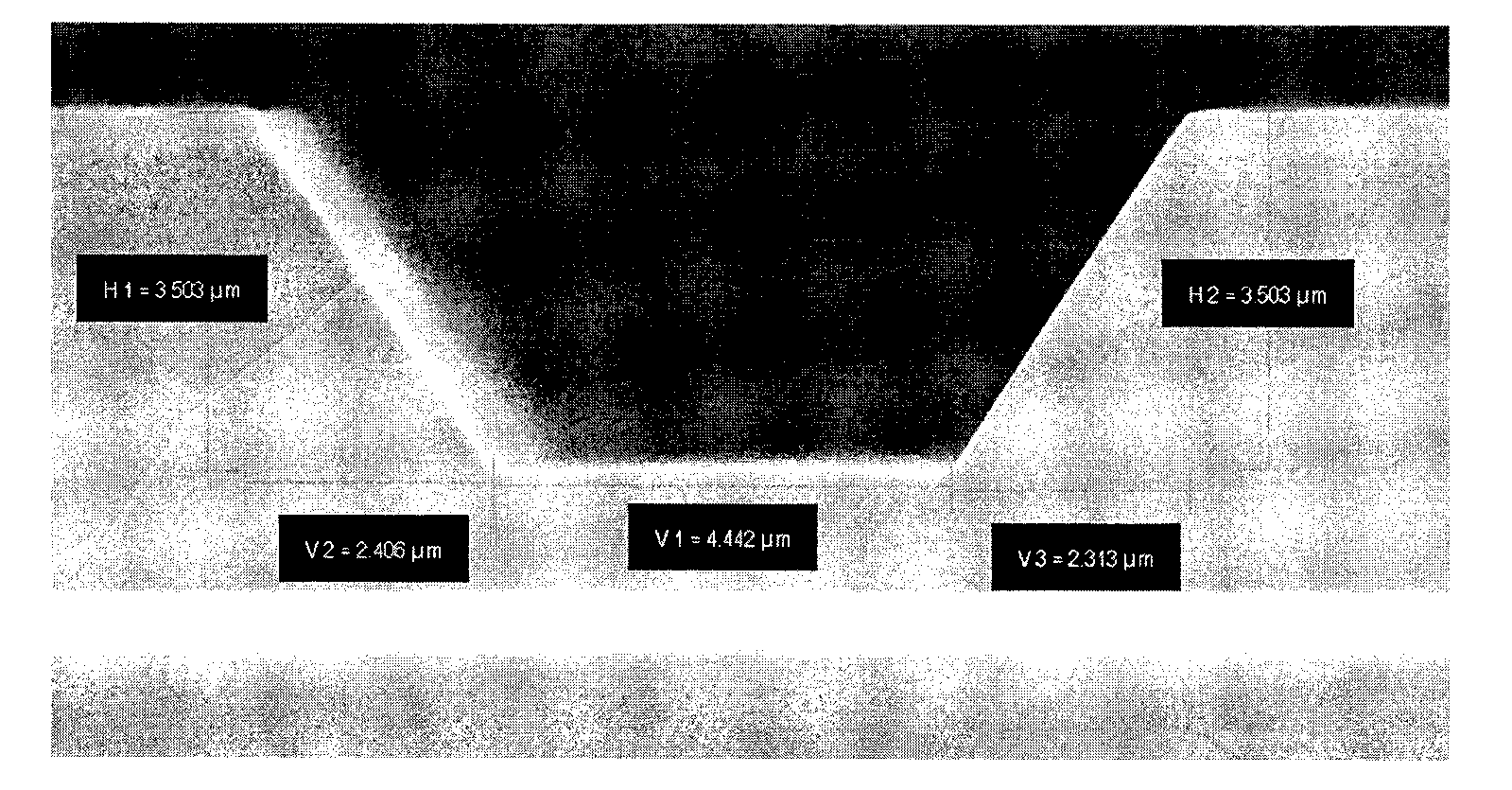 New process for controlling array type high-voltage LED side-wall inclination angle