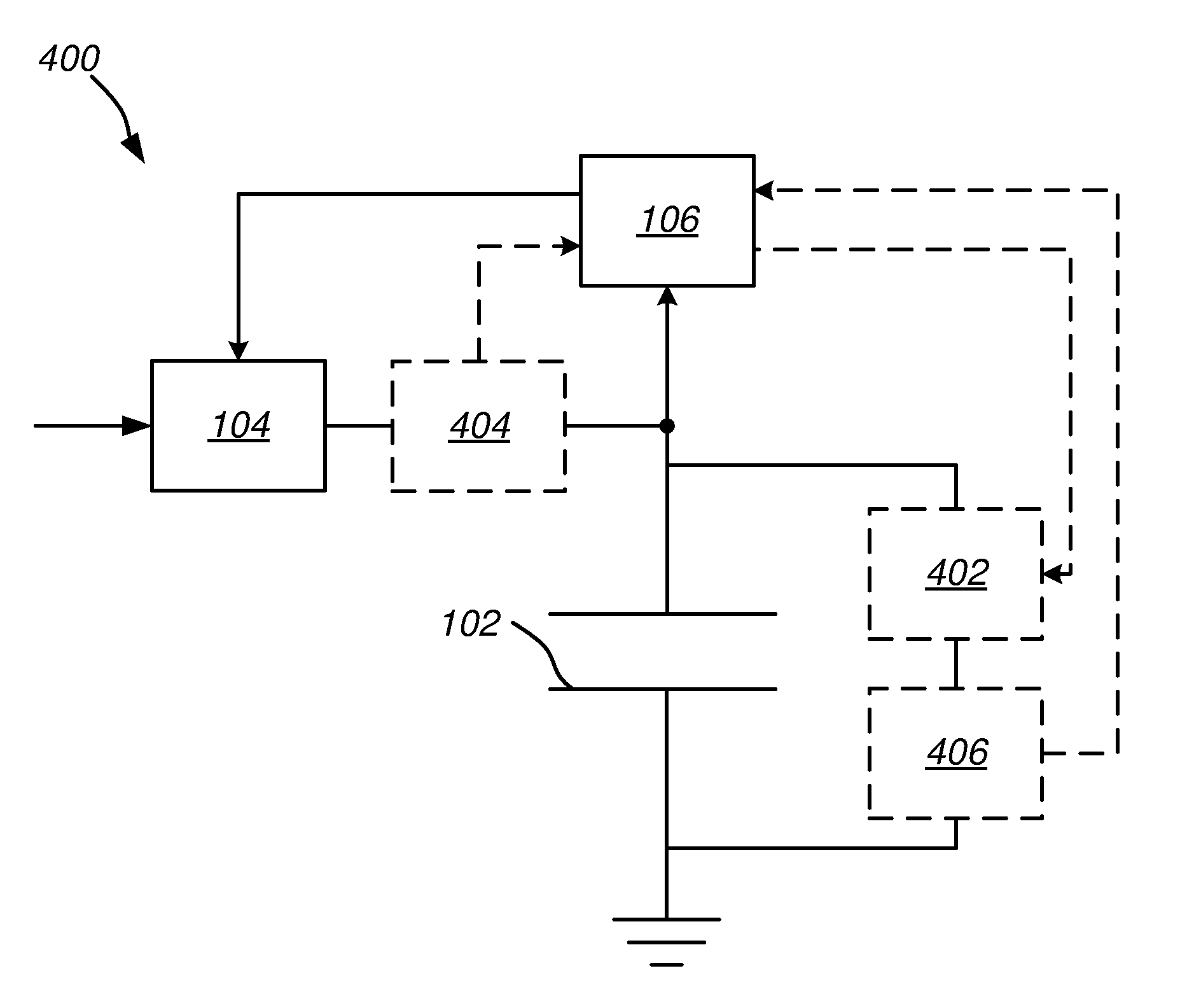 Adjustment of a capacitor charge voltage