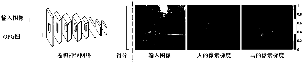 Weak supervised object detection method based on pixel gradient map of specific object