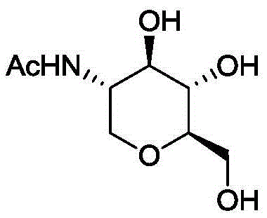 Application of 2-acetamido-1,5,-dehydrated-2-deoxy-D-glucitol to preparation of anti-rice-leaf-blight-bacterial-activity medicine