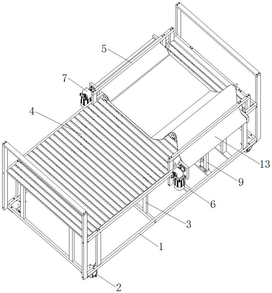 Patient care bed with auxiliary turning function