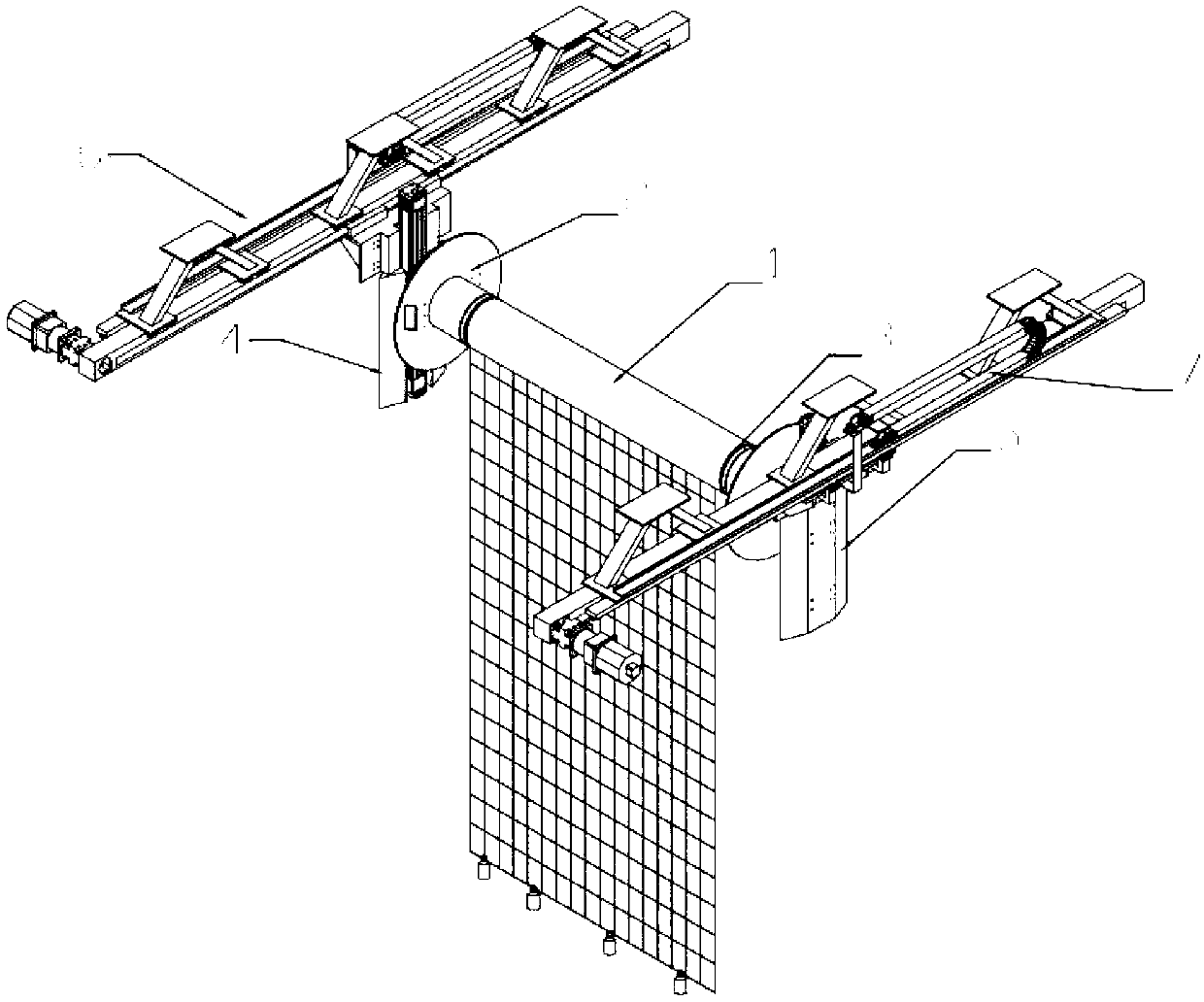 Bidirectional forced vibration experimental apparatus of segmented model of FISHFARM float bowl under uniform flow