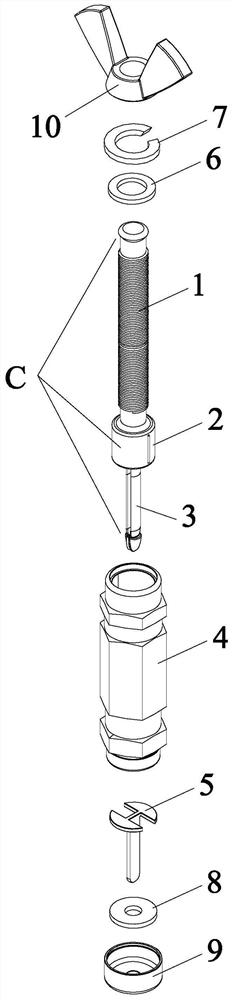 Auxiliary fixing device for carbon fiber sheet laying of railway vehicle body