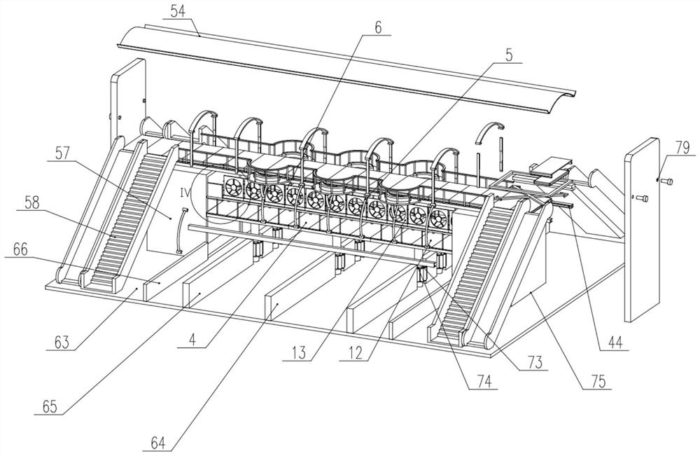 Novel assembly type green pedestrian overpass and using method thereof