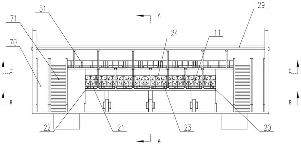 Novel assembly type green pedestrian overpass and using method thereof