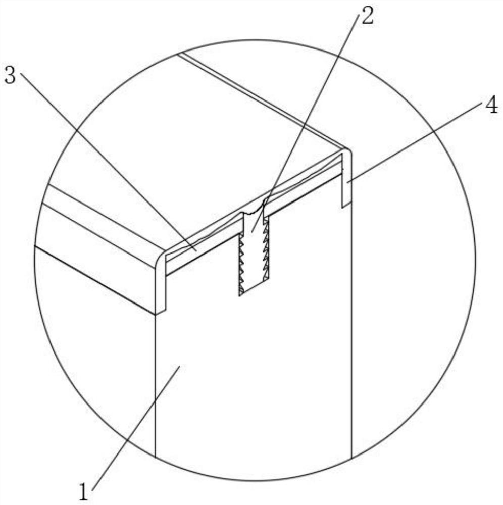 Self-healing edge sealing process suitable for 22-degree handle-free door plate