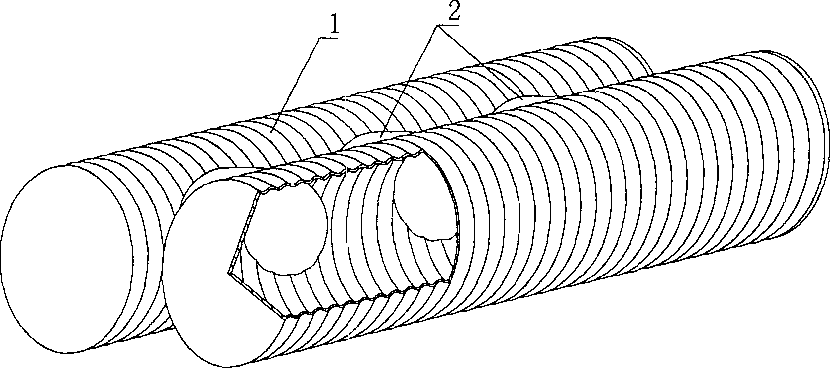 Light tube module for concrete