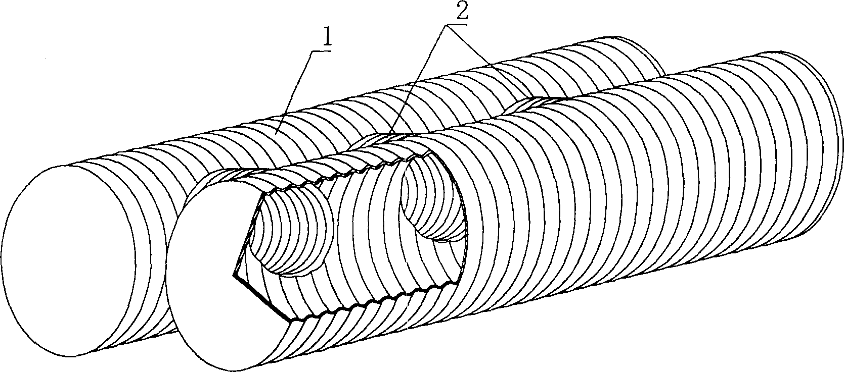 Light tube module for concrete