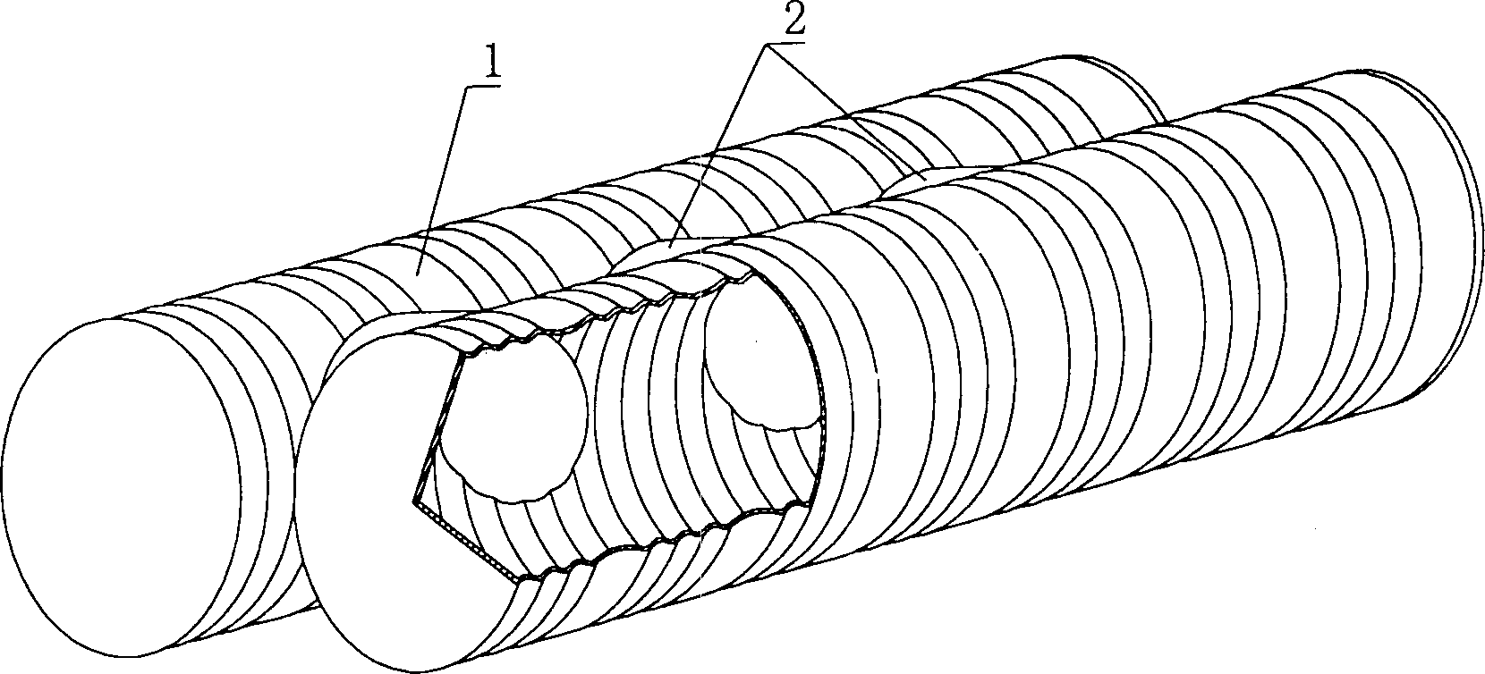 Light tube module for concrete