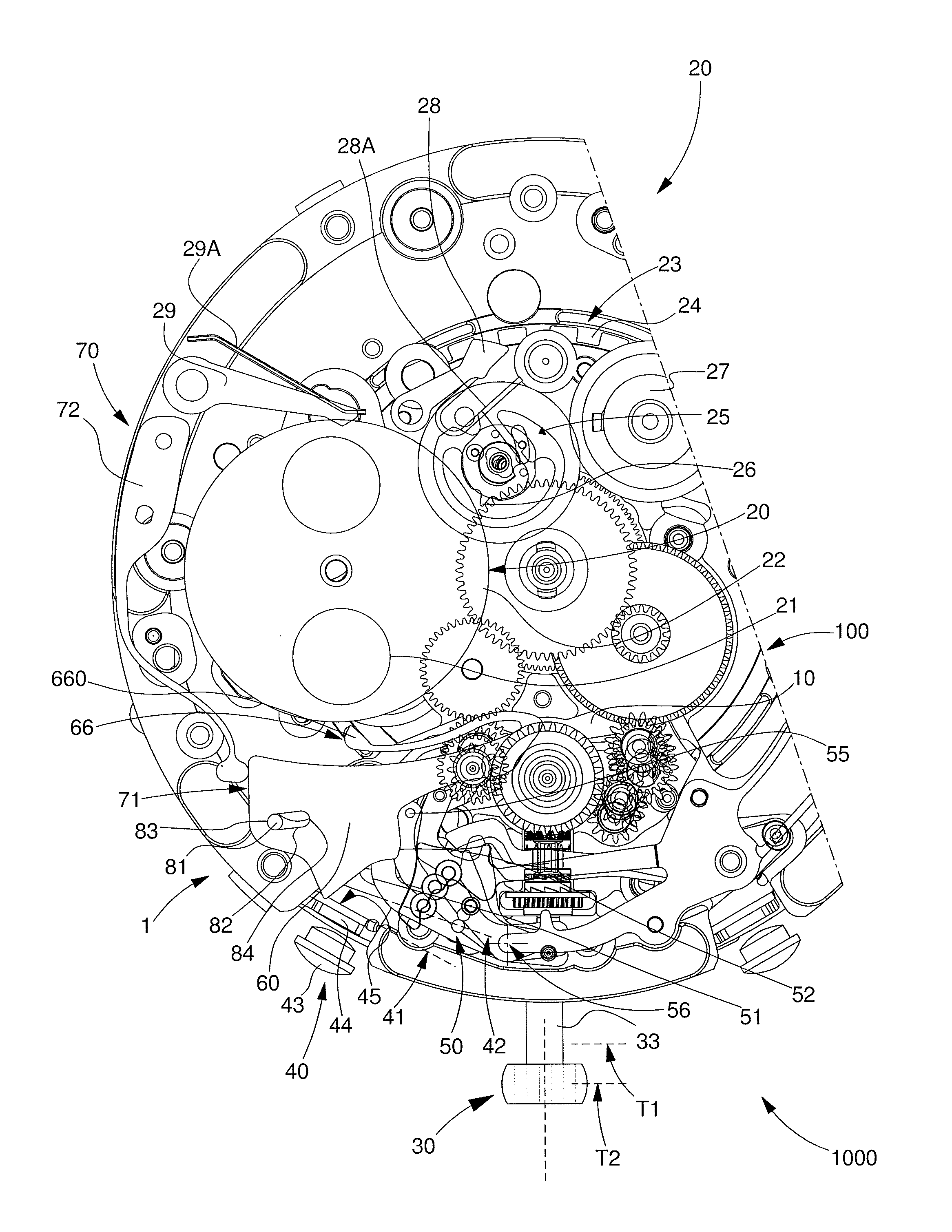 Quick corrector for a time related magnitude indicator for a timepiece