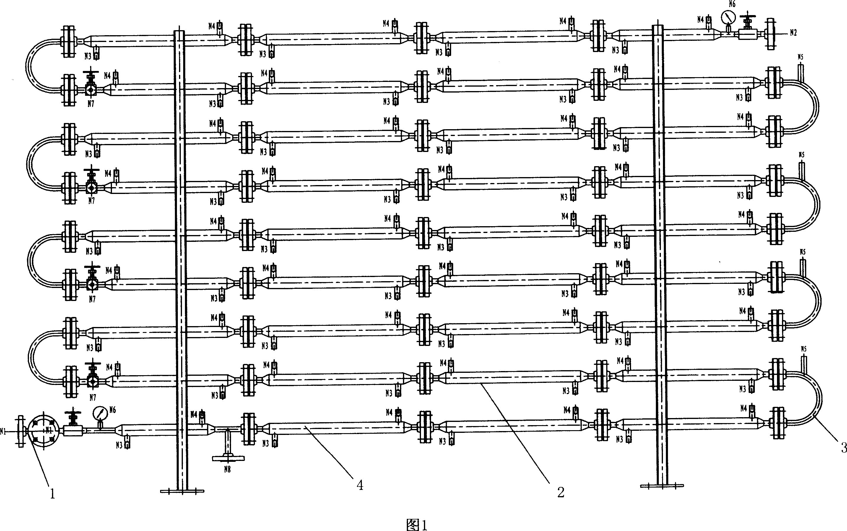 Method for synthesizing allylamine using transfer line reactor