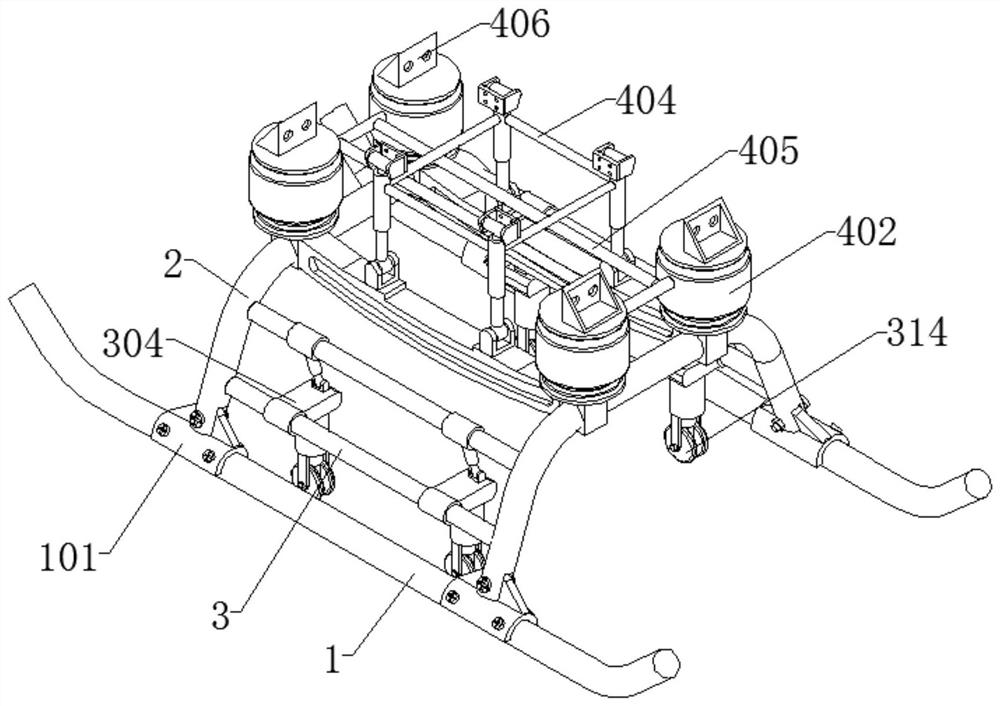 Helicopter undercarriage with protection function