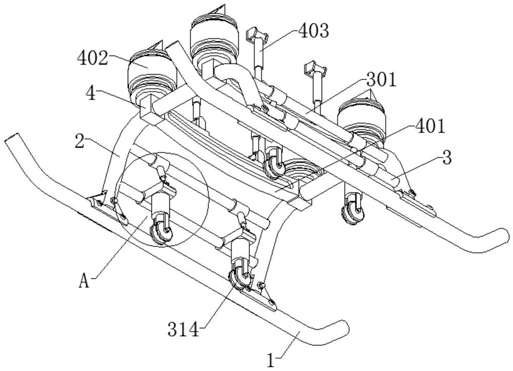 Helicopter undercarriage with protection function