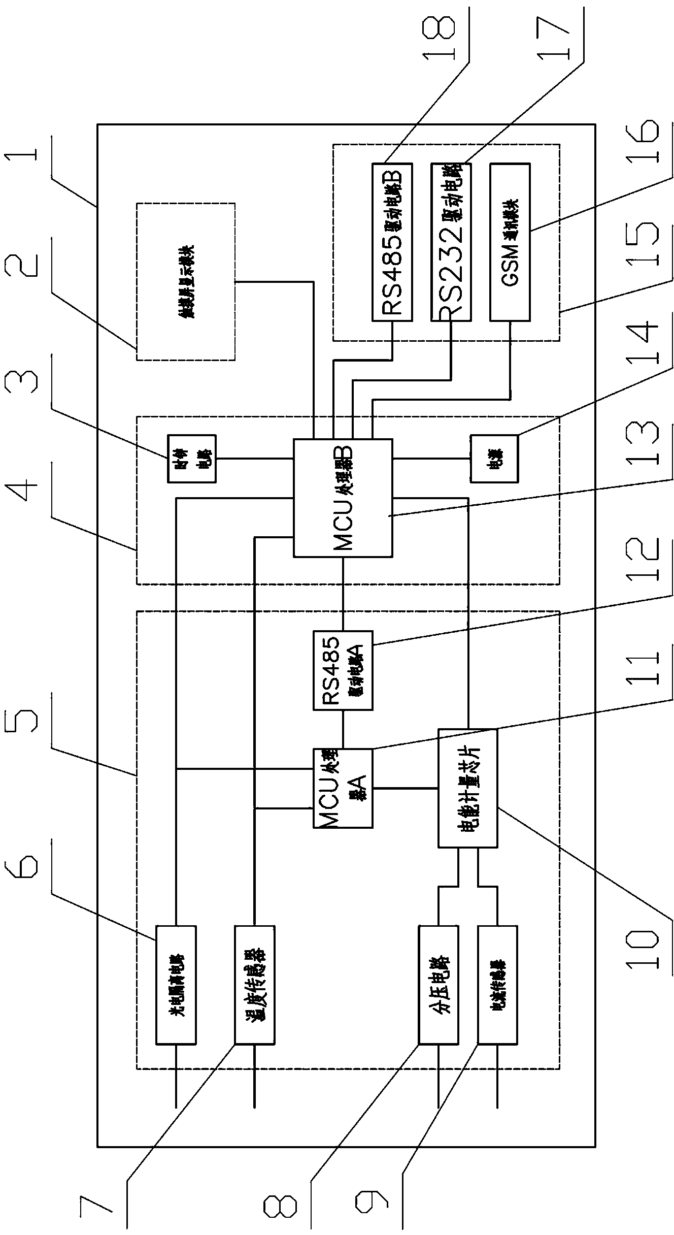 Intensive type touch screen intelligent power meter