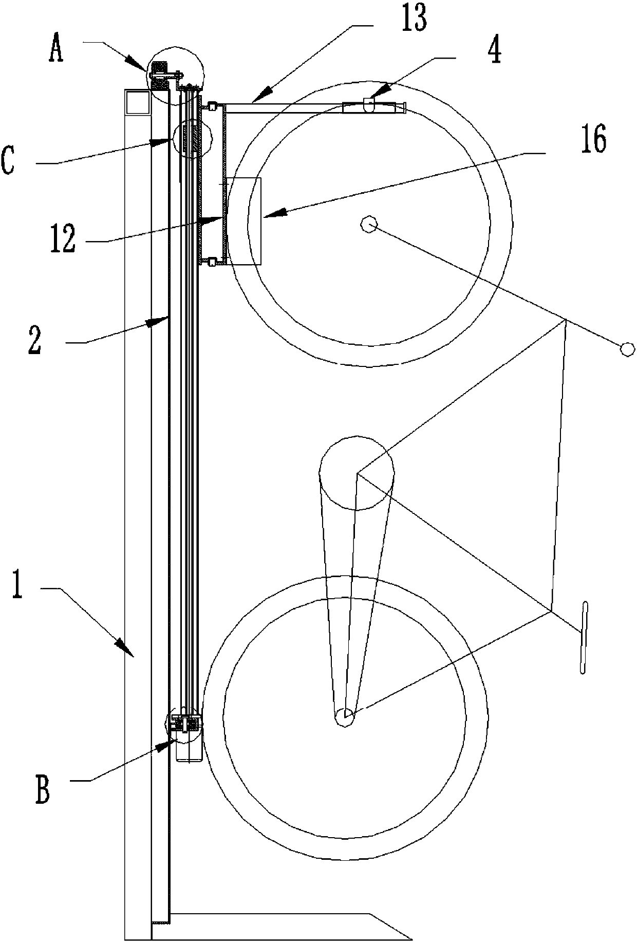 Bicycle parking frame capable of being assembled