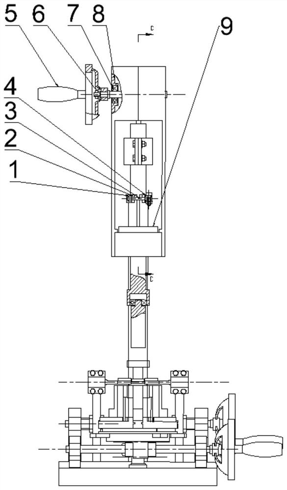 An auxiliary device for installing a laser reflector and a base