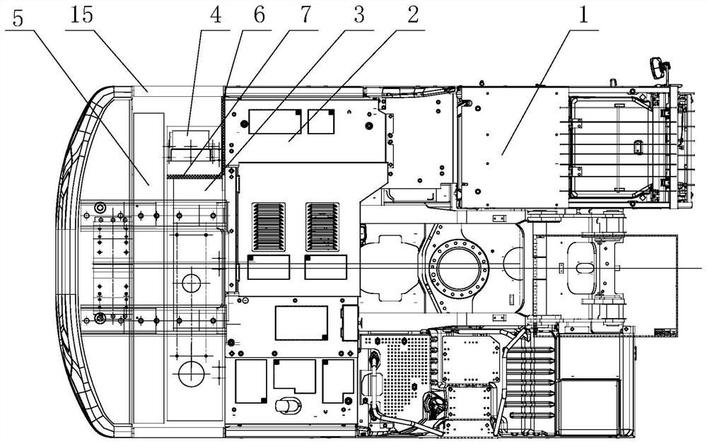 A rotary drilling rig electric control cabinet device and installation method