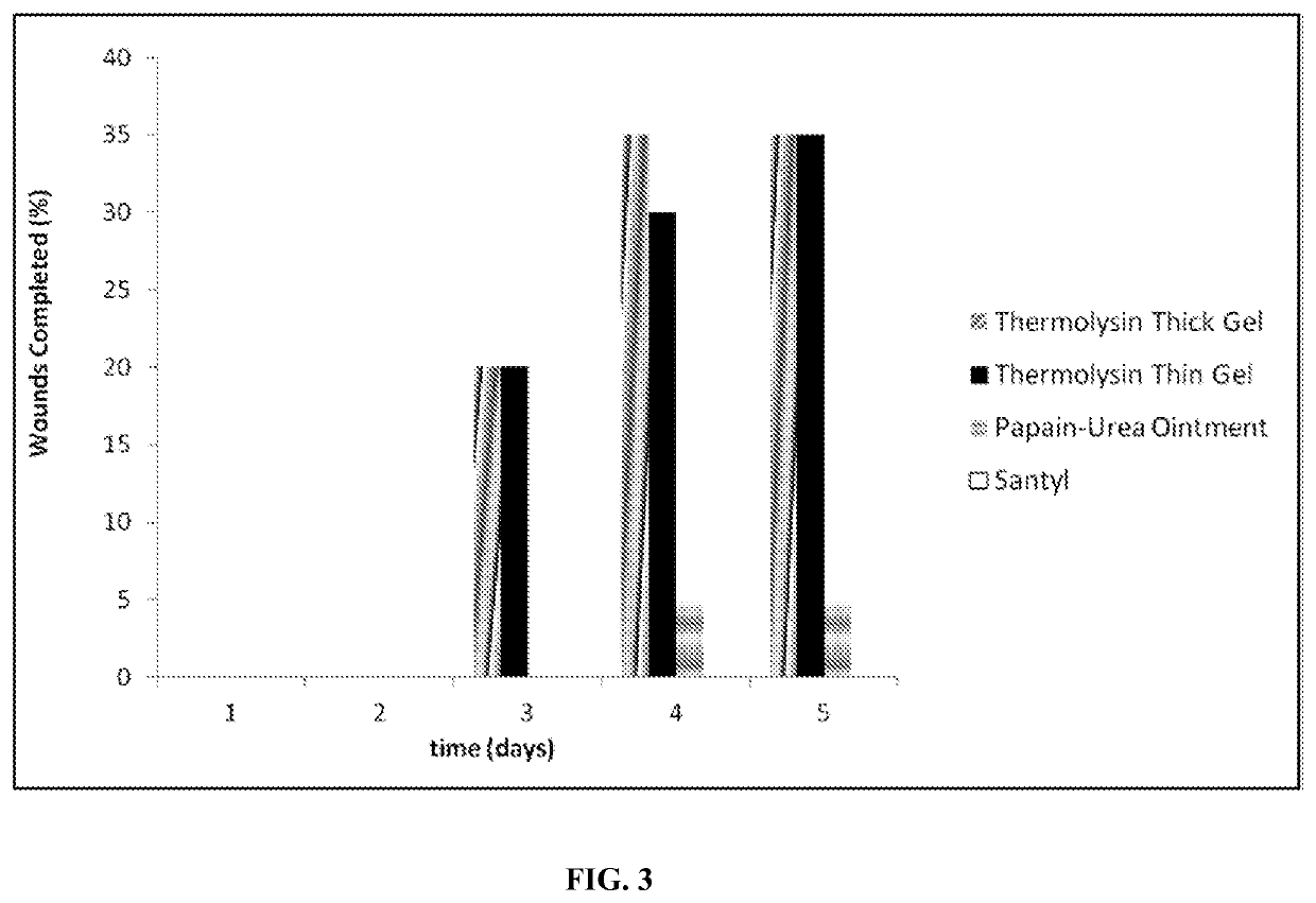 Stable thermolysin hydrogel