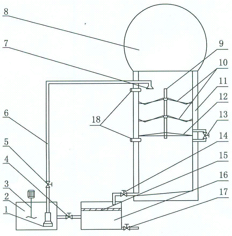 Solid phase and liquid phase integrated methane fermenting device