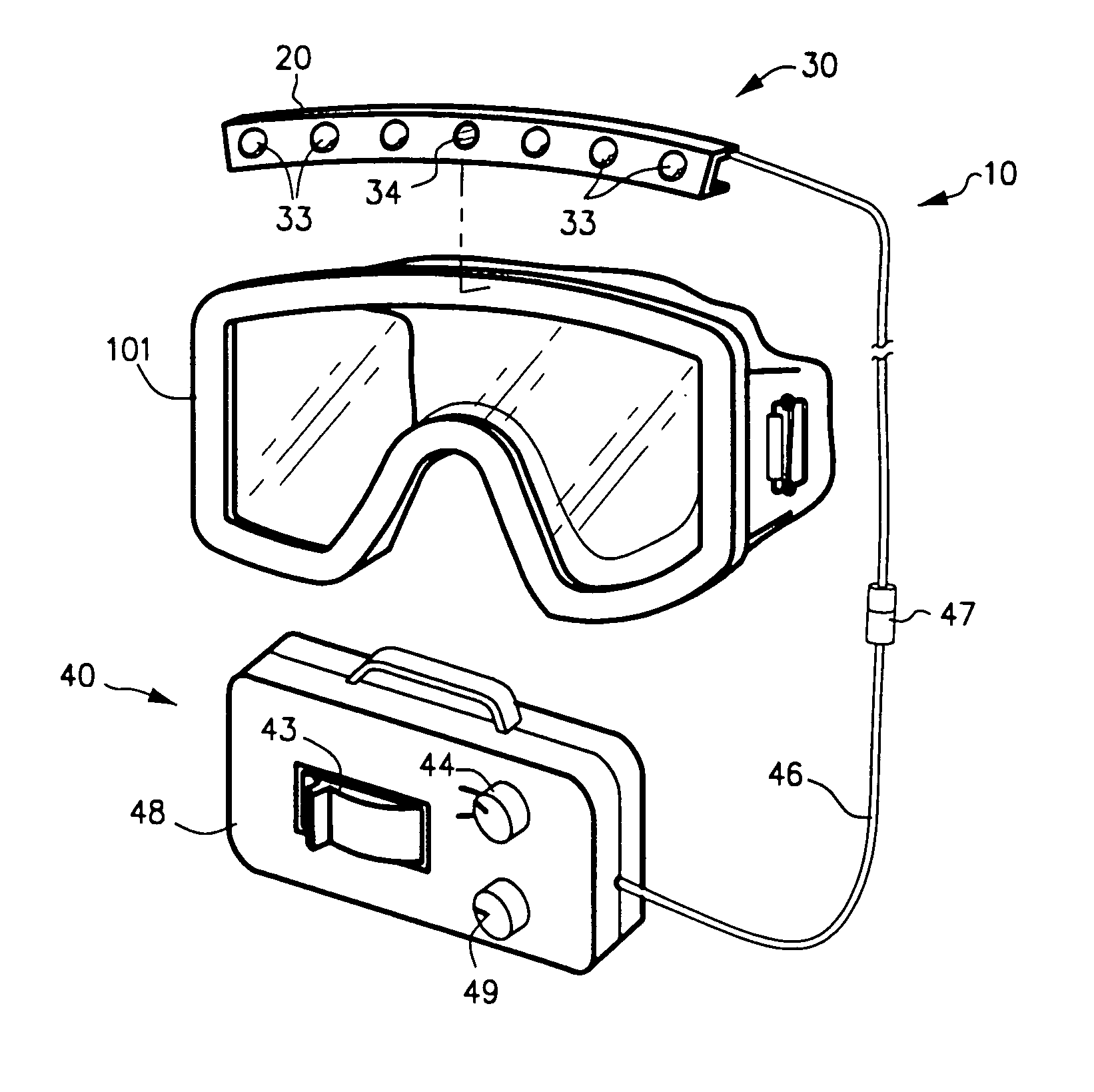 Wearable light device with optical sensor