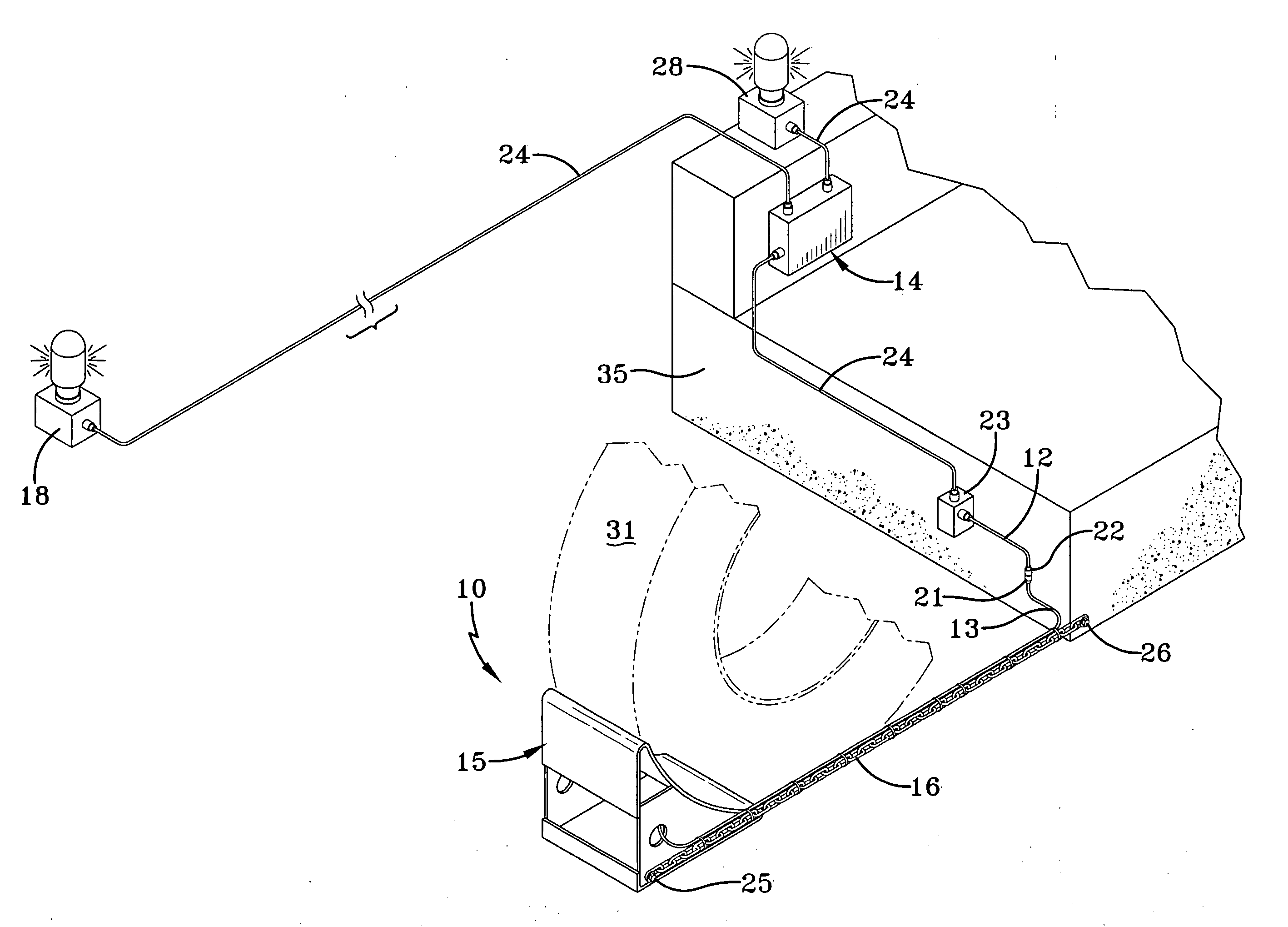 Tire-detecting wheel chock apparatus