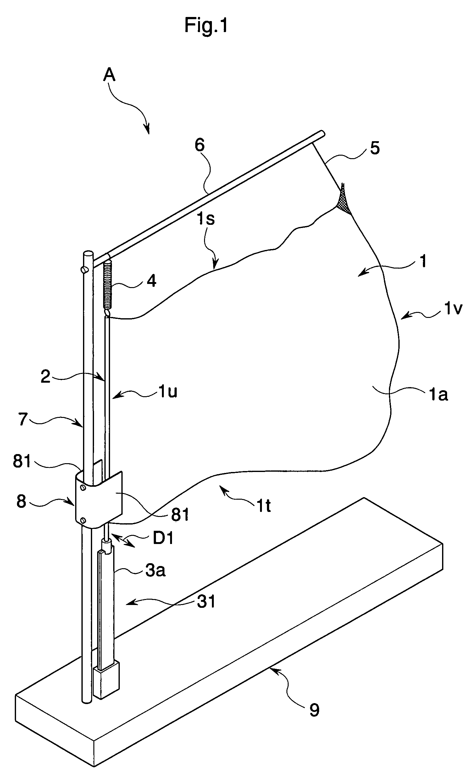 Energy converter, flag type energy converter