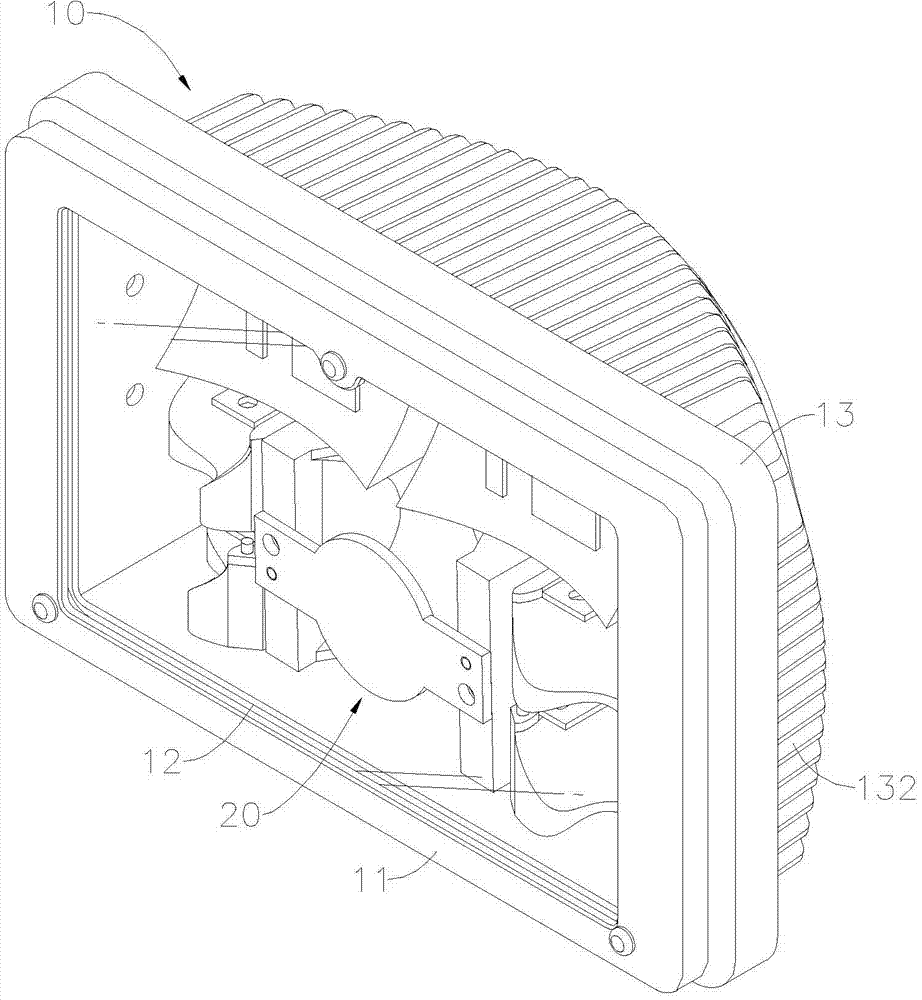 Vehicle headlamp having anti-scattering structure