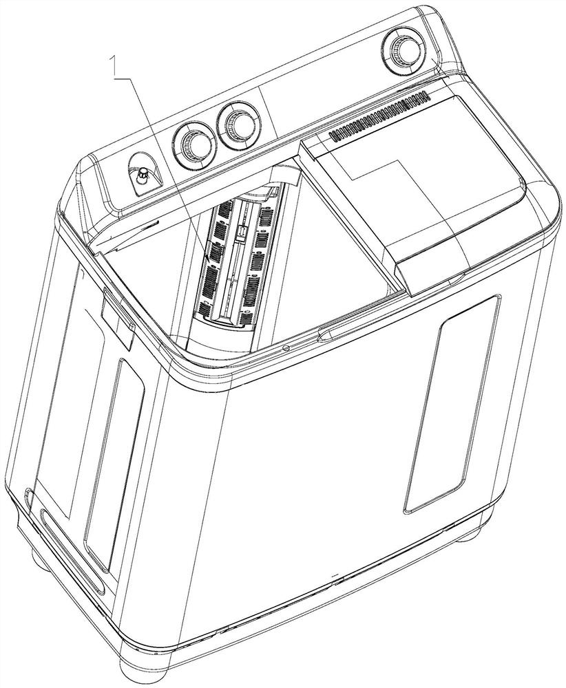 A movable spray structure and washing machine