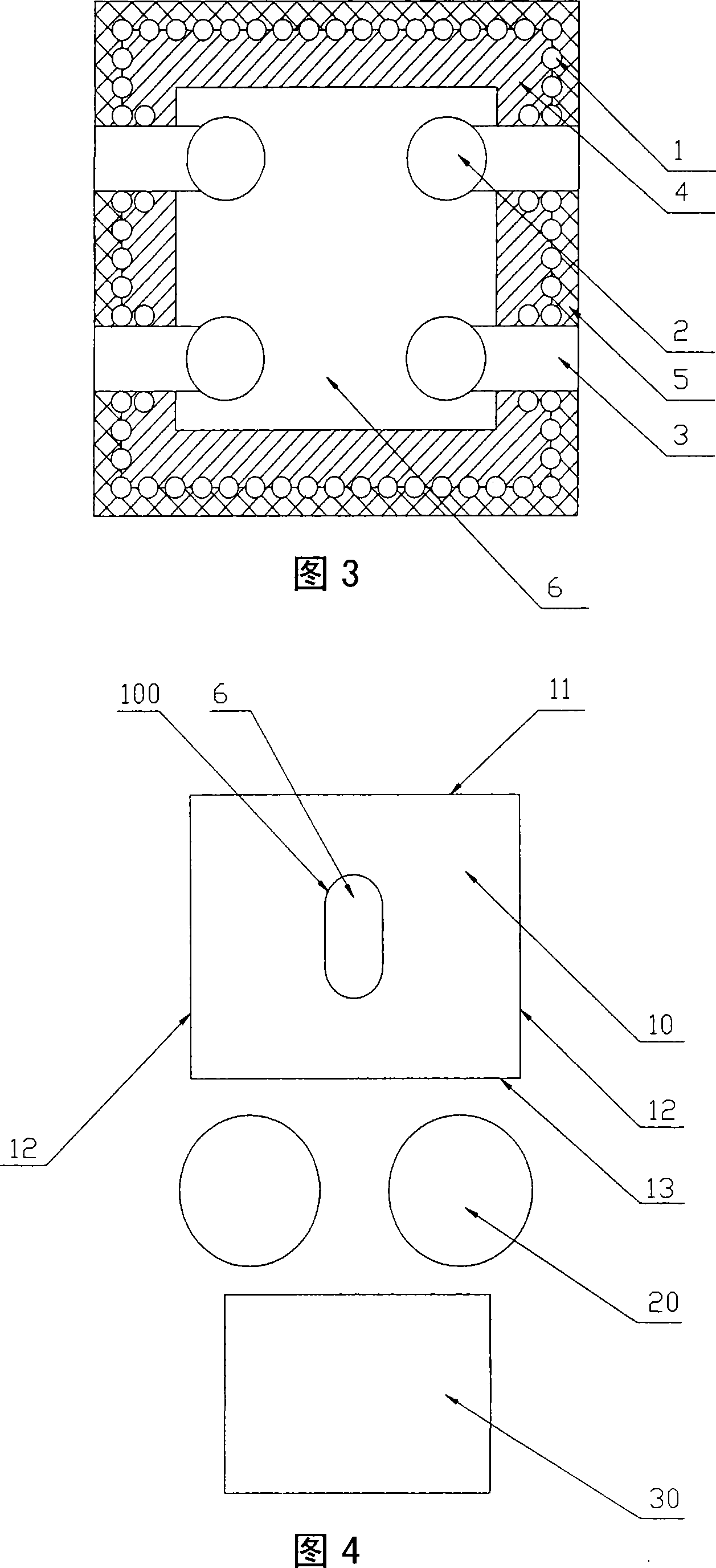 Boiler furnace of circulating fluidized bed with water-cooled column