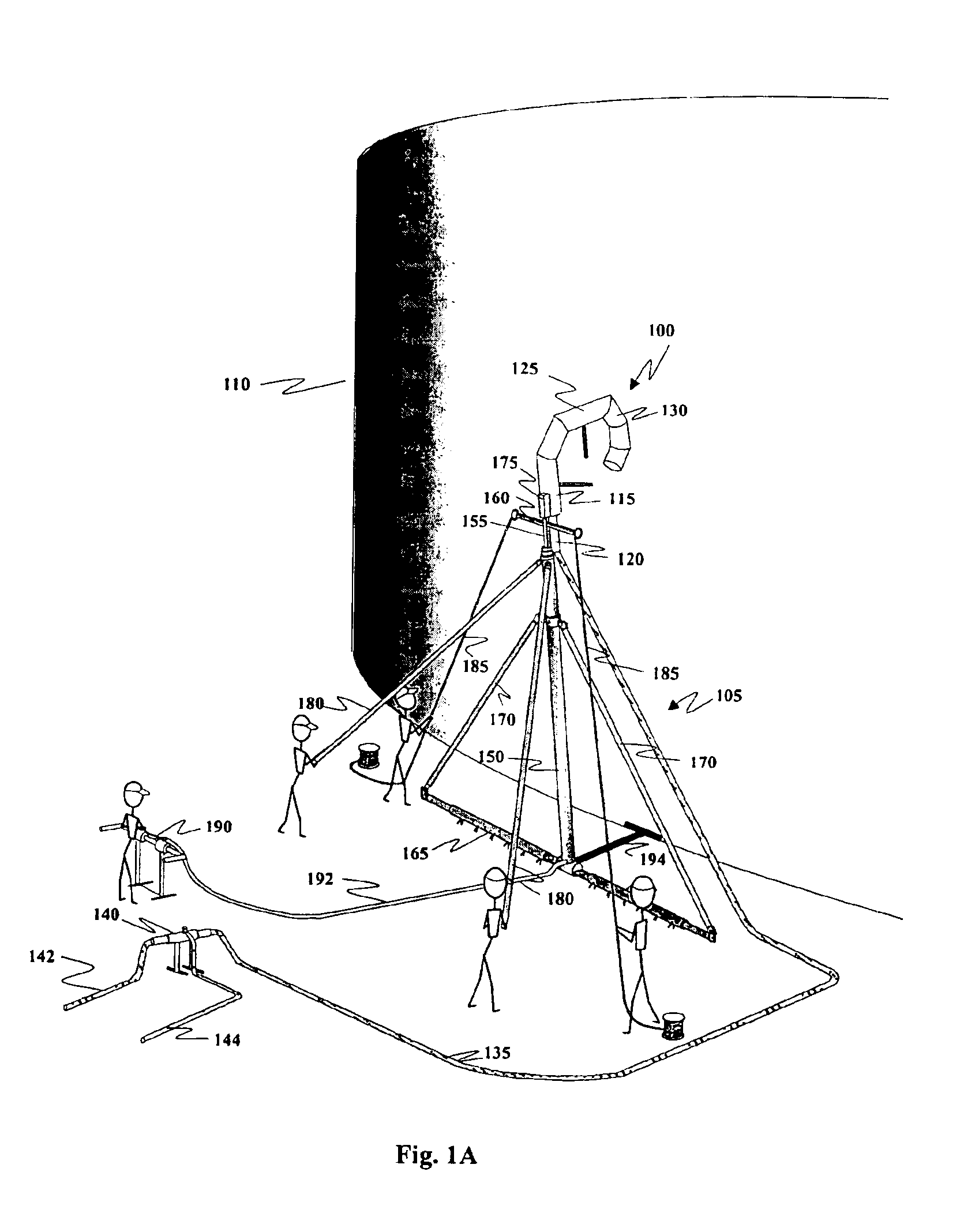 Method and apparatus for extinguishing fires in storage vessels containing flammable or combustible liquids