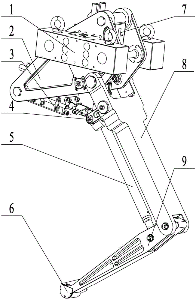 Parallel leg structure for legged robot capable of running at high speed