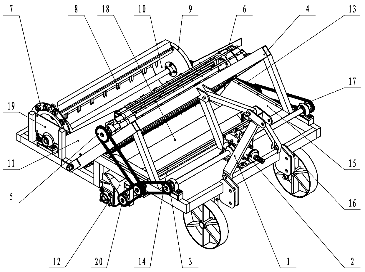 Rotary tooth type waste film picking machine with self-protection film picking teeth