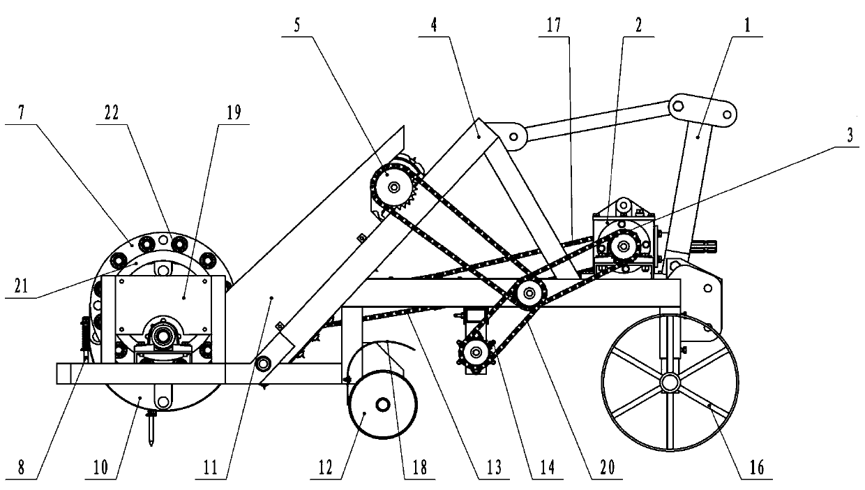 Rotary tooth type waste film picking machine with self-protection film picking teeth