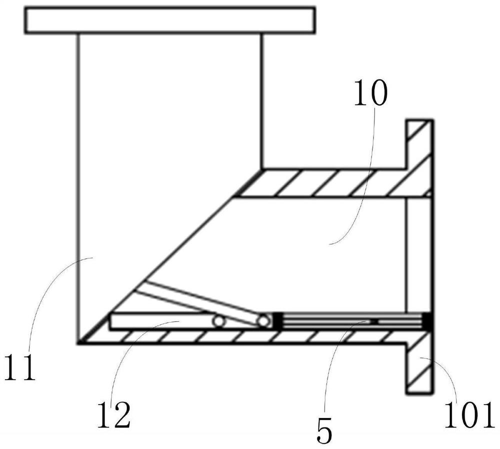 Testing device for simulating flow erosion corrosion of pipeline