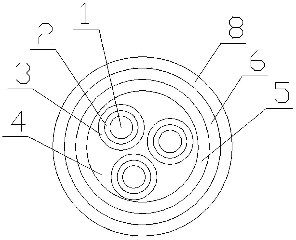 Flexible fireproof cable