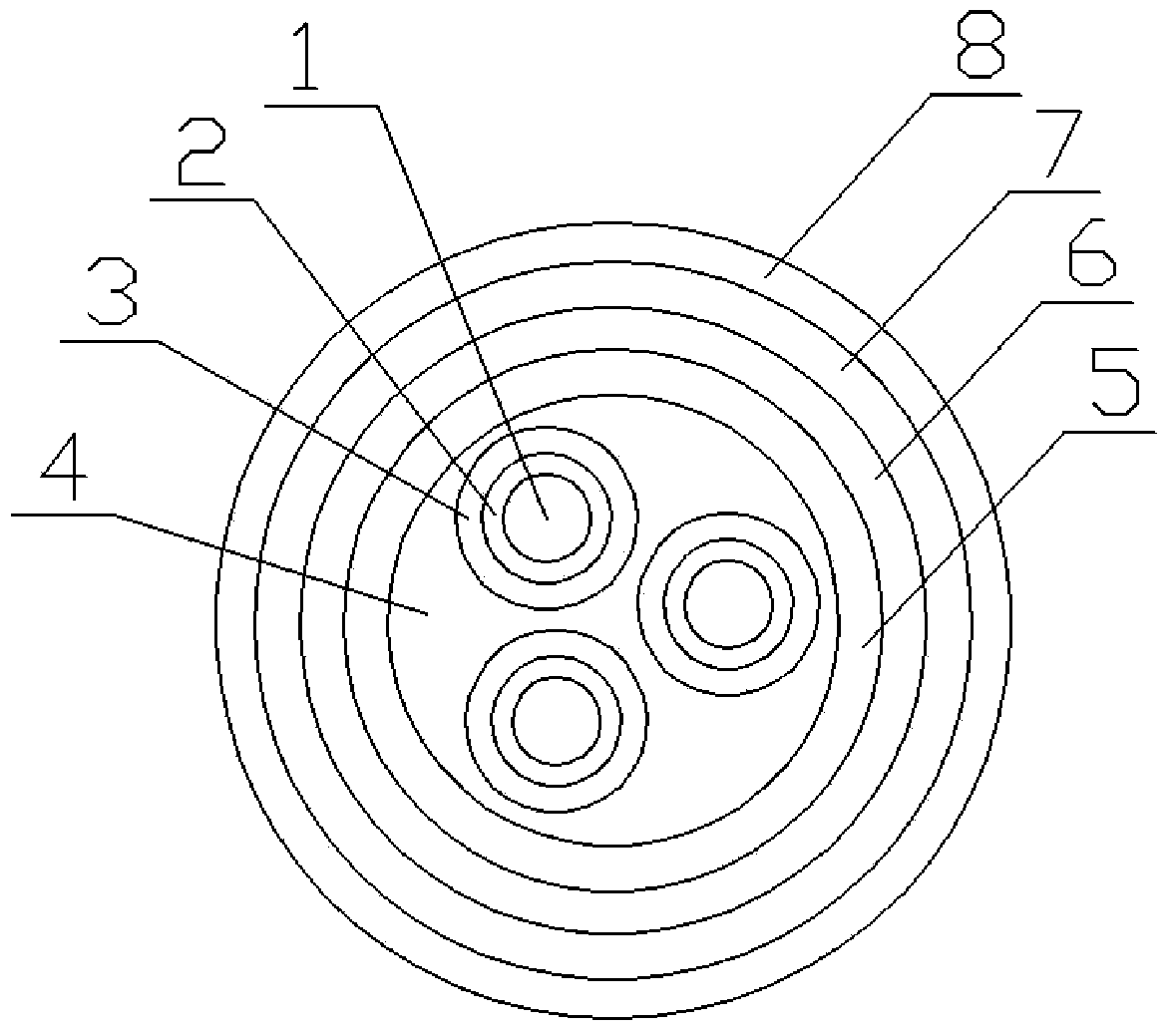 Flexible fireproof cable