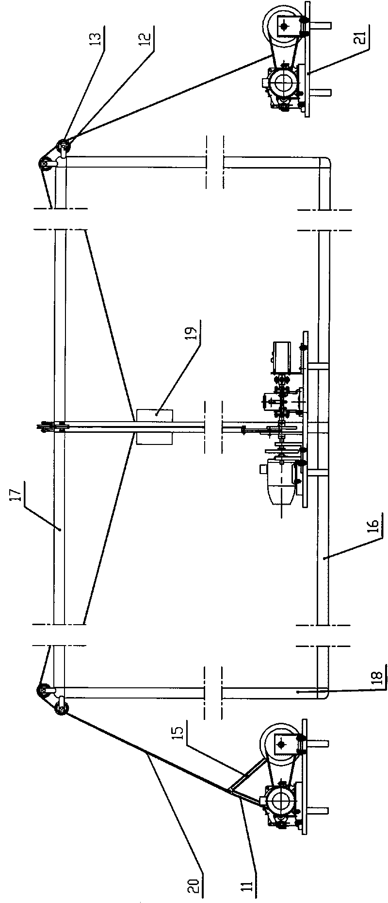 Spatial three-dimensional translational degree of freedom (DOF) combination drive flexible cable parallel mechanism